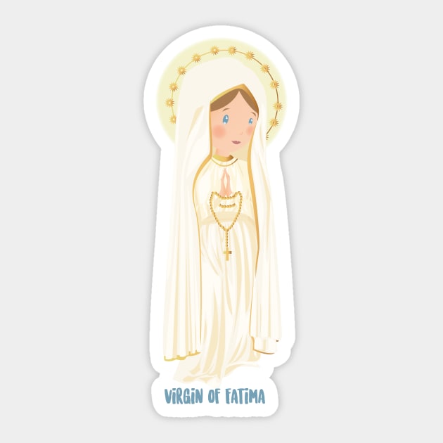 Virgen de Fatima Sticker by AlMAO2O